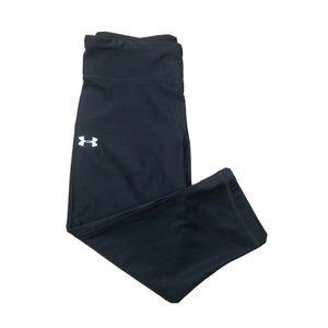 EUC Under Armour Heat Gear Compression Leggings Tight Black Crop Capri Medium